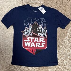NEW Star Wars The Force Awakens Navy boy‘s T-Shirt M